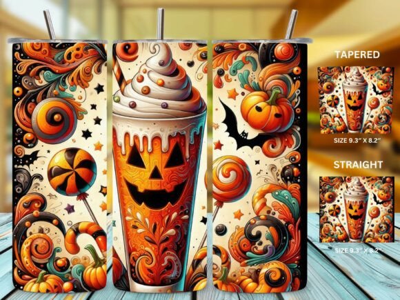 Download Spooky Halloween Coffee Tumbler Wrap - Coffee tumbler Collection