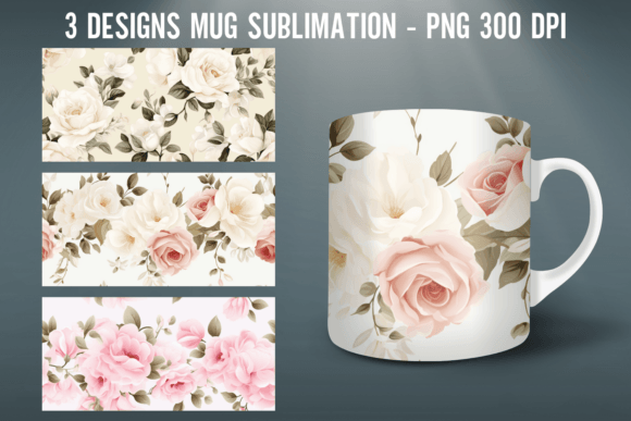Download Rose Mug Wrap Sublimation Designs - Mug Collection