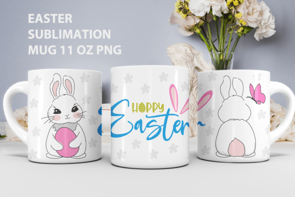 Download Easter Sublimation Mug Wrap, Bunny Mug - Mug Collection