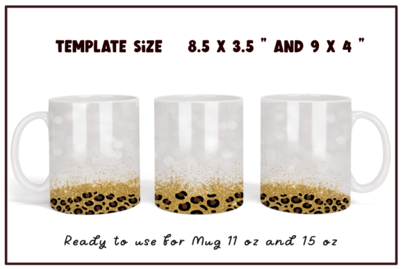 Download Leopard Gold Glitter Mug Sublimation - Mug Collection