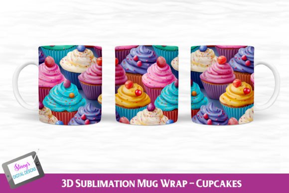Download 3D Cupcake Mug | 3D Mug Sublimation - Mug Collection