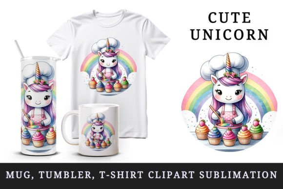 Download Cute Unicorn Tumbler, Mug Wrap, Clipart - Mug Collection