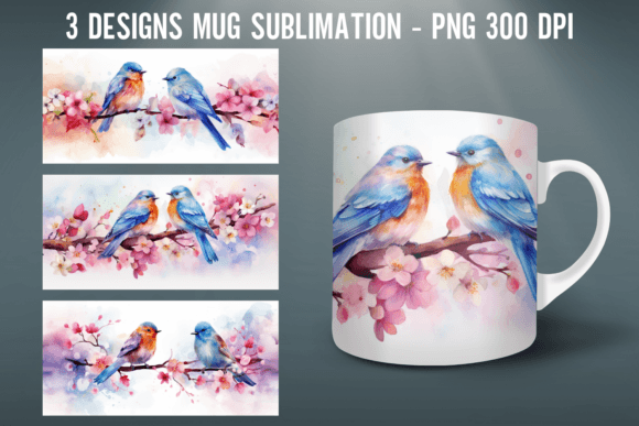 Download Bird Mug Wrap Sublimation Designs - Mug Collection