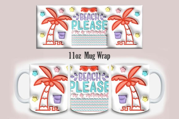 Download 3d Inflated Boho Summer Mug Design PNG - Mug Collection
