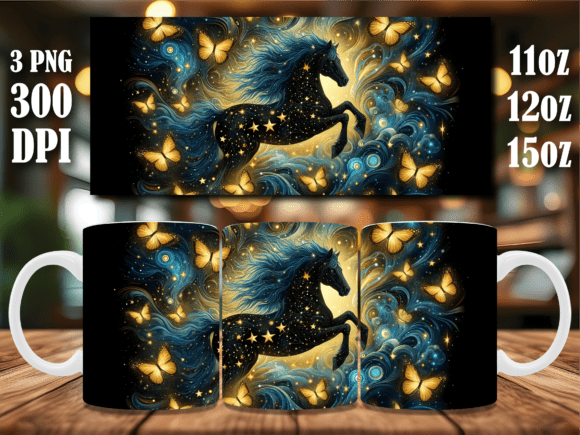 Download Floral Western Horse Sublimation Mug Wra - Mug Collection