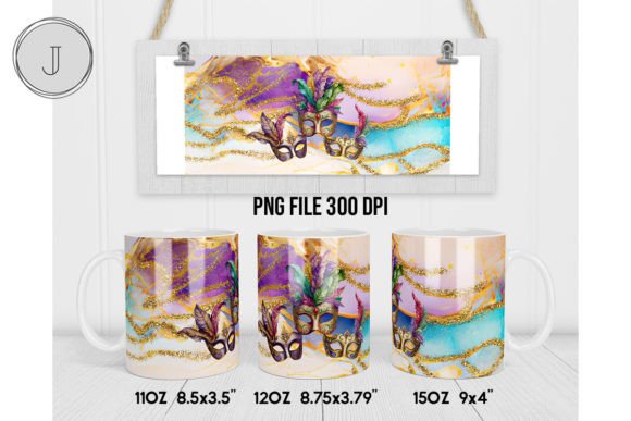 Download Mardi Gras Mask Glitter Mug Sublimation - Mug Collection