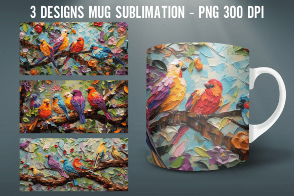 Download Eden Bird Mug Wrap Sublimation Designs - Mug Collection