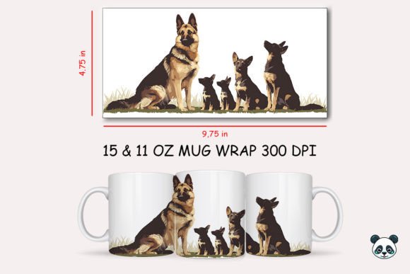 Download Papa Dog Fathers Day Mug Wrap - Mug Collection