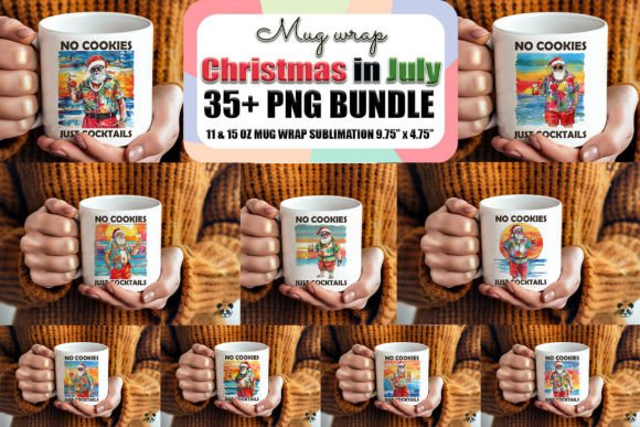 Download Christmas in July Santa Mug Wrap Bundle - Mug Collection