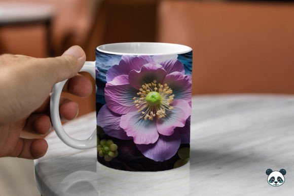 Download 3D Lenten Rose Mug Wrap Sublimation - Mug Collection