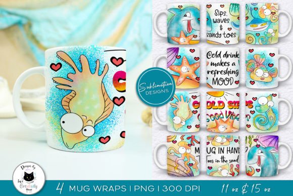 Download Funny Summer Mug Wraps | Cute Beach Mugs - Mug Collection