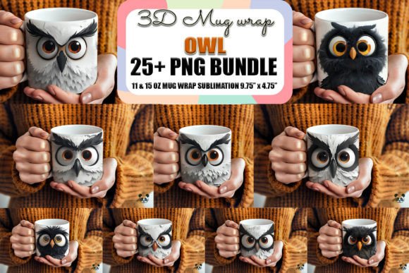 Download Sarcastic Owl Face 3D Mug Wrap Bundle - Mug Collection