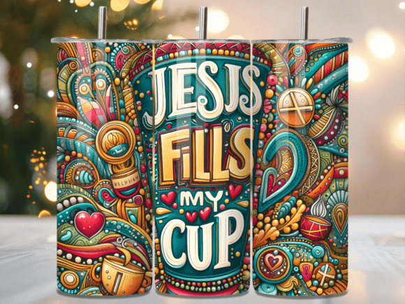 Download Boho Abstract Jesus Coffee Tumbler Wrap - Coffee tumbler Collection