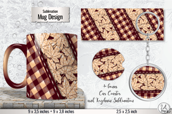 Download Fall Mug Wrap. Buffalo Plaid Sublimation - Mug Collection