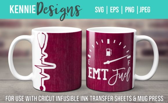 Download EMT Paramedic Fuel Mug Wrap Template SVG - Mug Collection