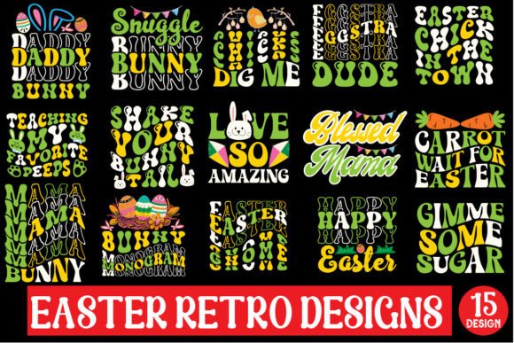 Download Easter Retro Designs Bundle - Retro designs Collection