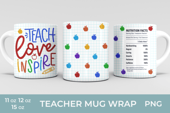 Download Teacher Sublimation Mug Wrap 11 Oz 15 Oz - Mug Collection