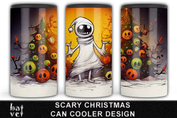 Download Scary Christmas Can Cooler Design Print - Cooler design Collection