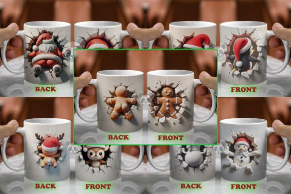 Download Both Side 3D Christmas Mug Wrap Bundle - Mug Collection