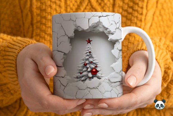 Download 3D Christmas Tree Mug Wrap Sublimation - Mug Collection