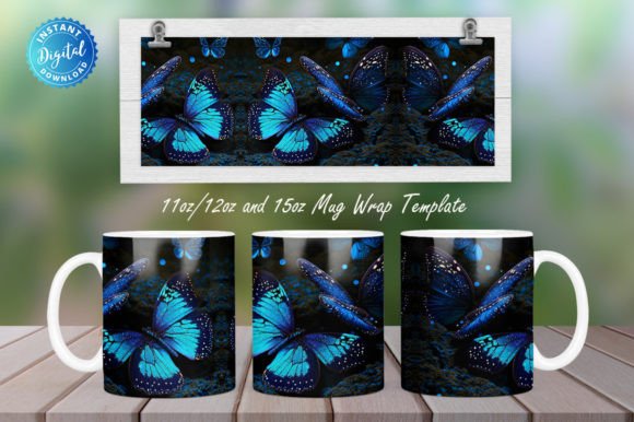 Download Butterflies Glitter Mug Sublimation - Mug Collection