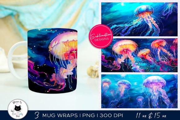 Download Watercolor Ocean Mug Wraps | Summer Mugs - Mug Collection