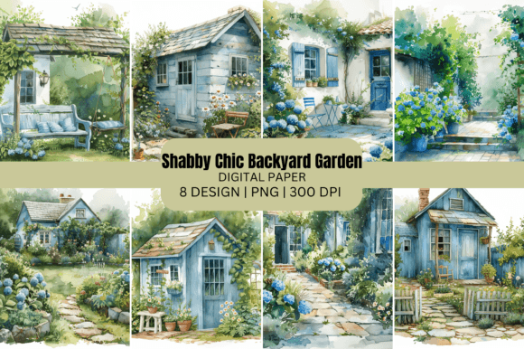 Download Shabby Chic Backyard Garden Background - Premium Resources