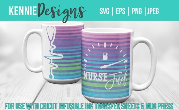 Download Nurse Fuel Mug Wrap Template SVG - Mug Collection